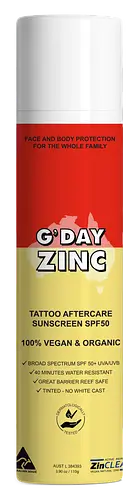 G'Day Zinc Tattoo Aftercare Sunscreen SPF 50