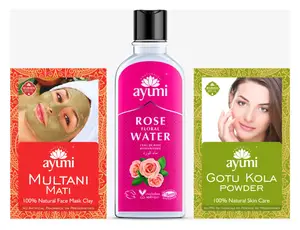 Ayumi Hydrating Rose Water + Clay Mask + Centella | DIY TRIO