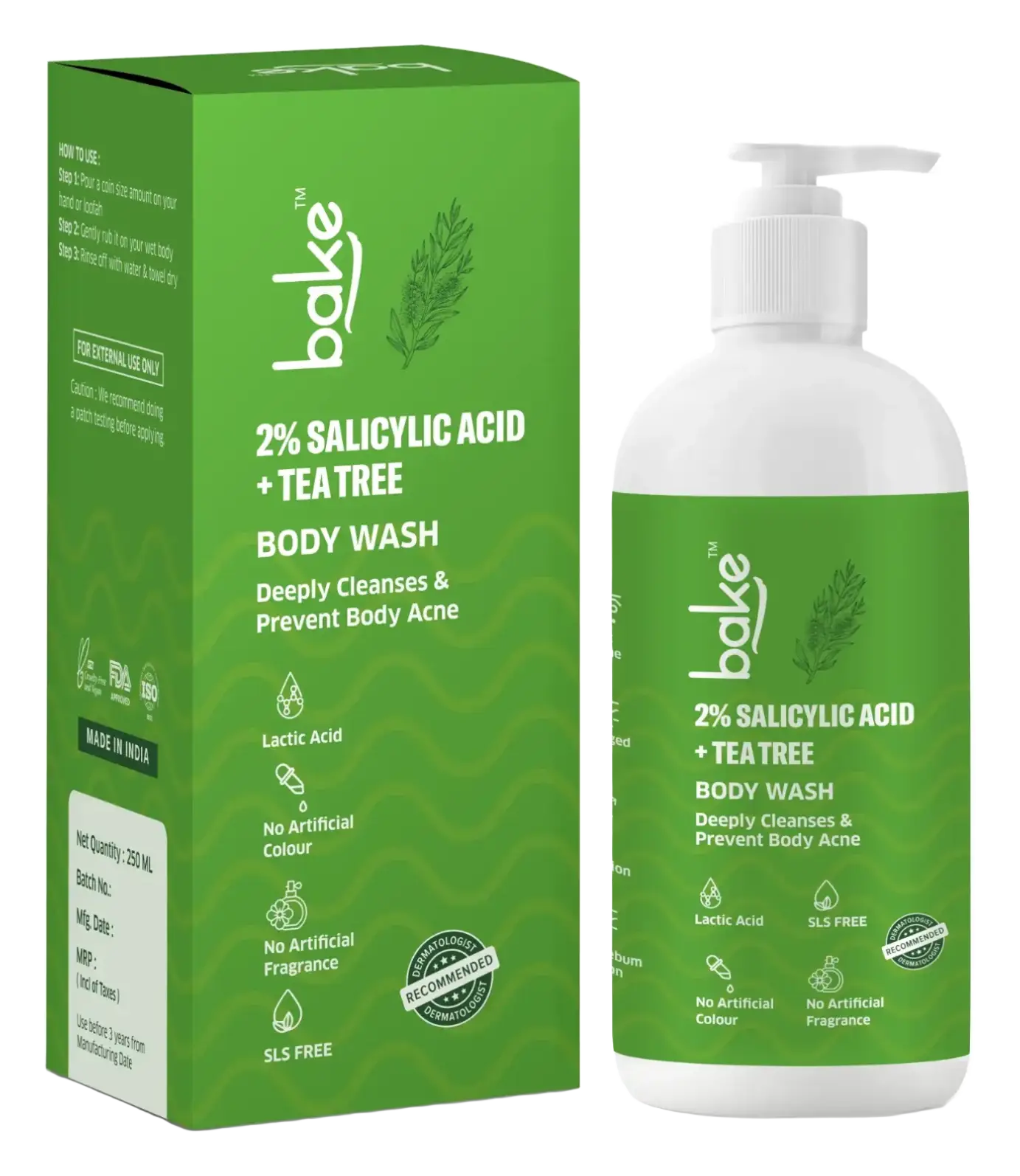 Bake 2% Salicylic Acid + Tea Tree Body Wash
