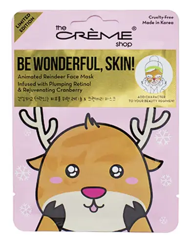 The Creme Shop Be Wonderful, Skin! Sheet Mask - Reindeer