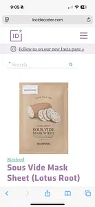 Skinfood Sous Vide Mask Sheet Lotus Root