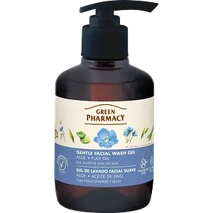 Green Pharmacy Gentle Facial Wash Gel Aloe + Flax Oil