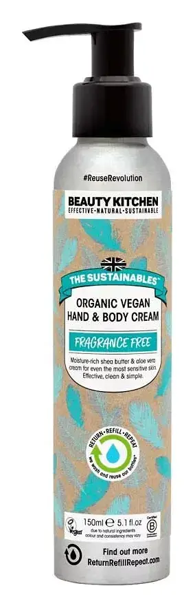 Beauty Kitchen The Sustainables Organic Vegan Hand & Body Cream Fragrance Free