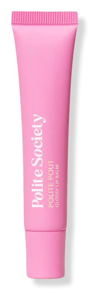 Polite Society Polite Pout Glossy Lip Balm Pink Grapefruit