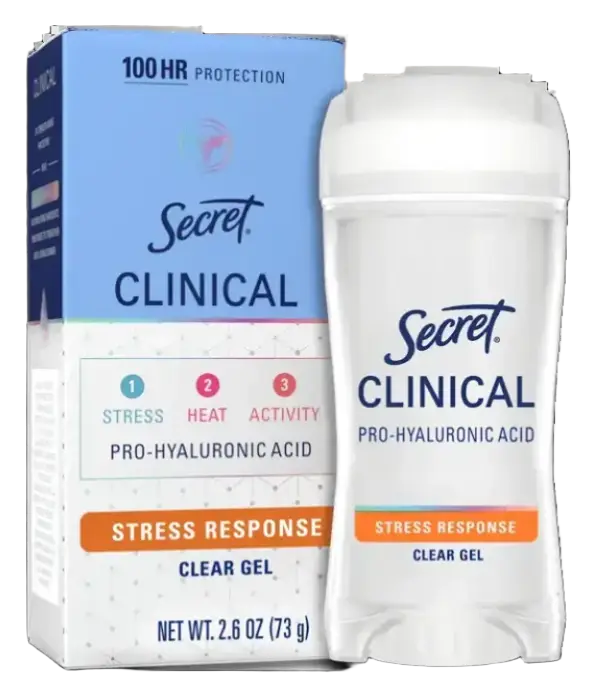 Secret Clinical Strength Clear Gel Antiperspirant Stress Response