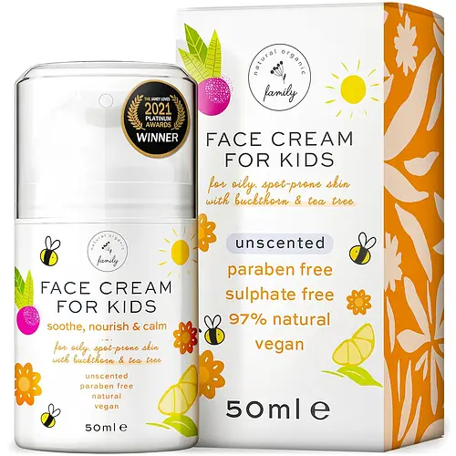 Natural Organic Family Face Cream For Kids Unscented