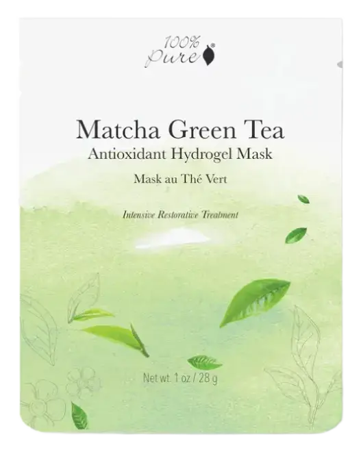 100% Pure Hydrogel Mask Matcha Green Tea Antioxidant
