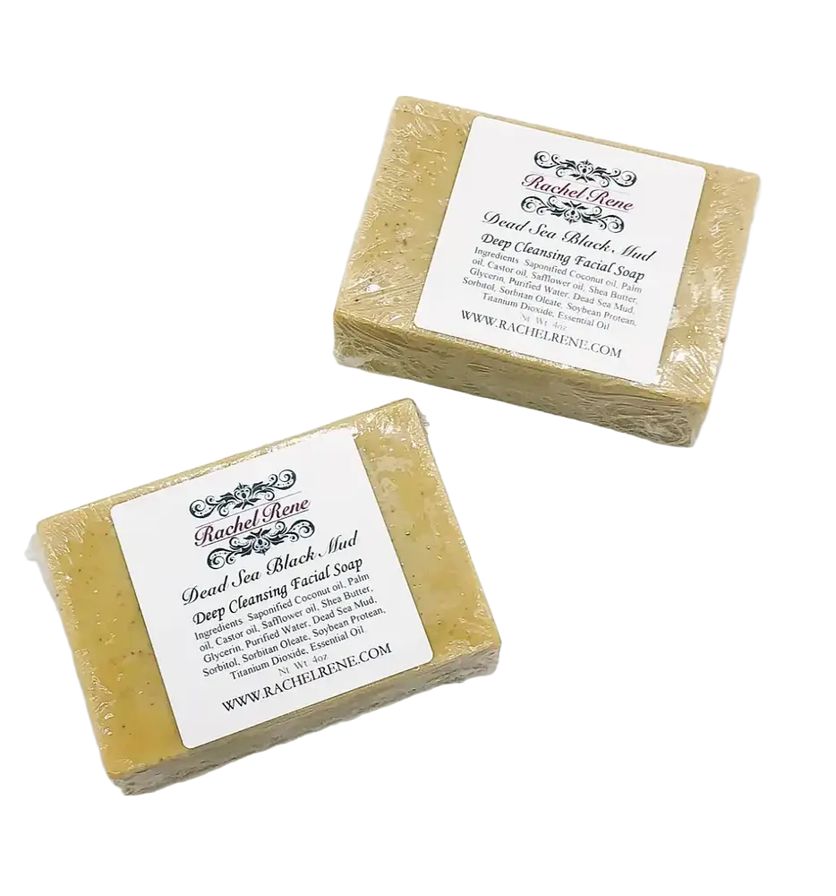 Rachel Rene Dead Sea Black Mud Deep Cleansing Facial Soap Bar