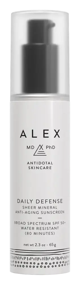 Alex MD PhD Daily Defense Sheer Mineral Anti-Aging Sunscreen SPF 50+