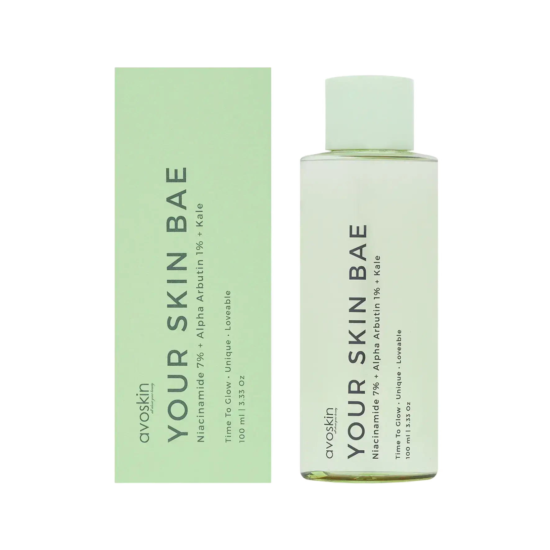 Avoskin Your Skin Bae Niacinamide 7% + Alpha Arbutin 1% + Kale Toner