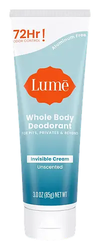 Lume Whole Body Deodorant Invisible Cream Unscented