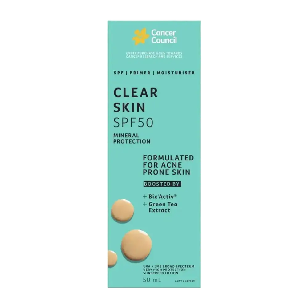 Cancer Council Clear Skin SP50+ Sunscreen Lotion