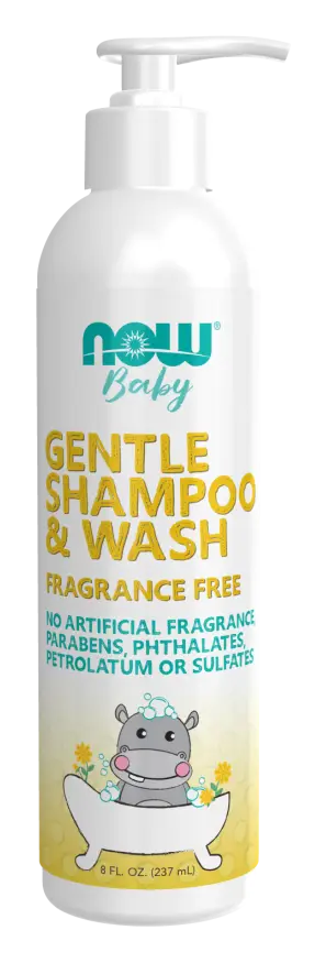 Now Solutions Gentle Baby Shampoo & Wash Fragrance Free