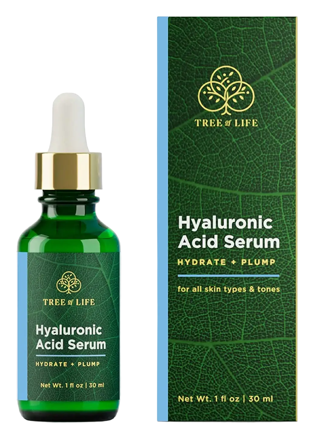 Tree of Life Hyaluronic Acid Serum with Vitamin C | Hydrate + Plump