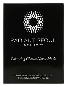 Radiant Seoul Balancing Charcoal Beauty Sheet Masks