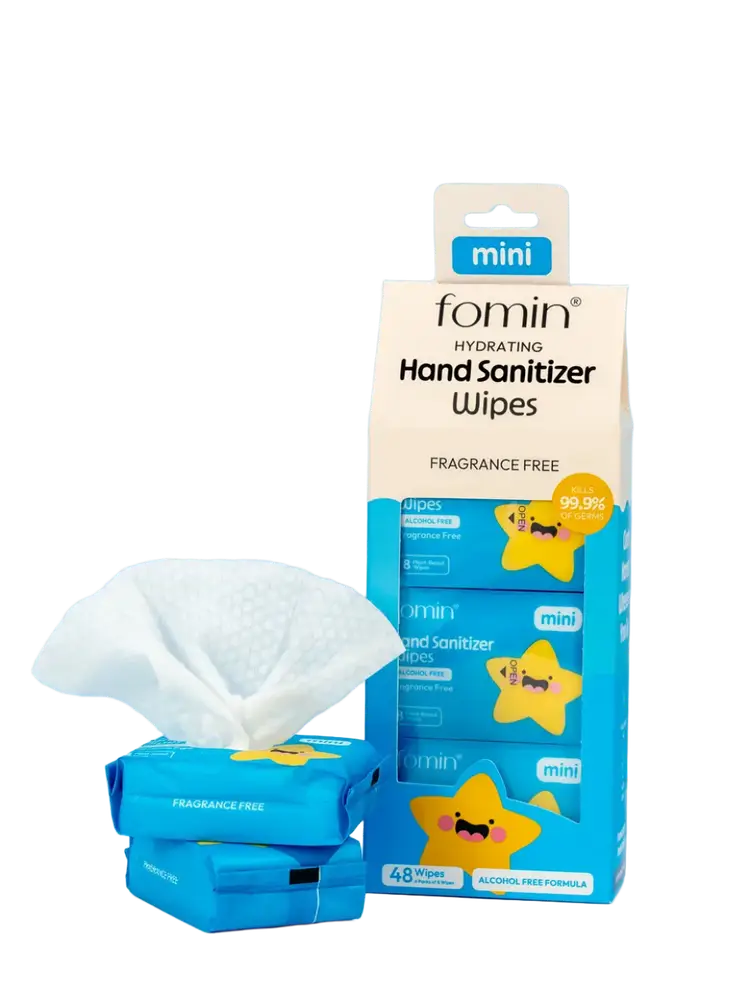 Fomin Hydrating Hand Sanitizer Wipes Fragrance Free