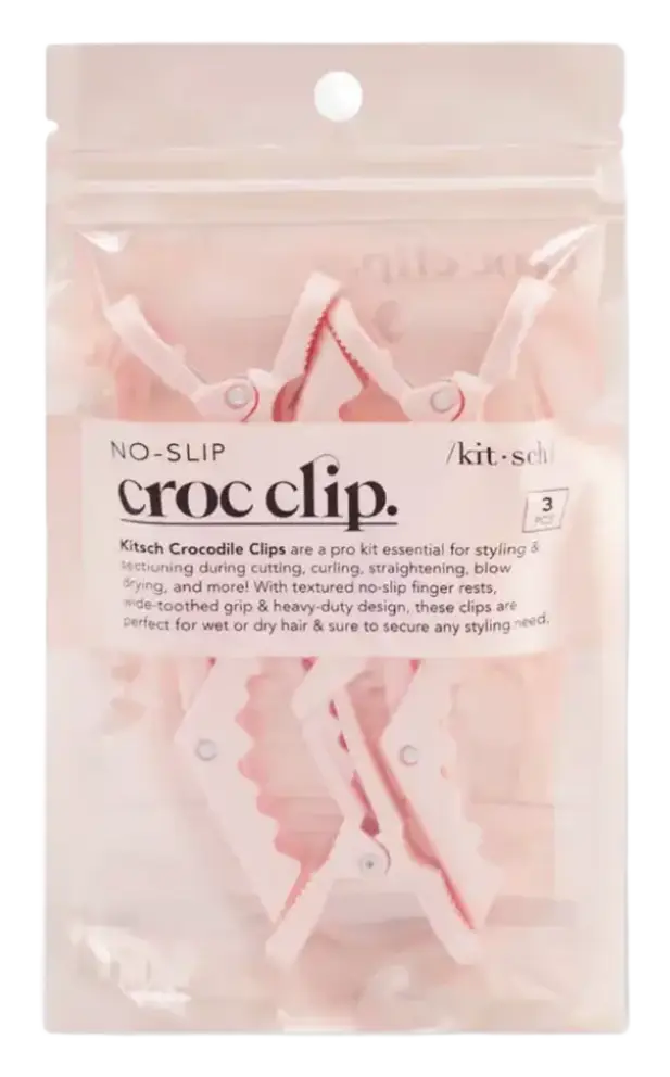 Kitsch No Slip Crocodile Clip - Blush