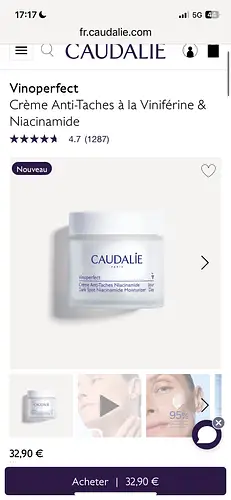 Caudalie Vinoperfect Dark Spot Niacinamide Moisturisier