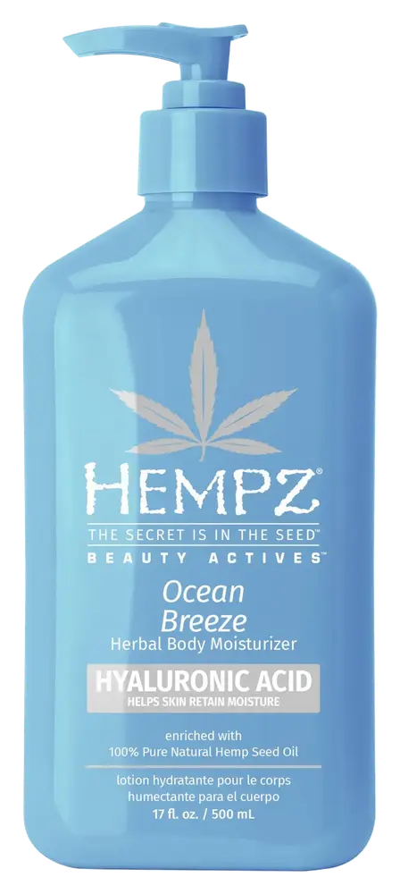 Hempz Beauty Actives Ocean Breeze Herbal Body Moisturizer With Hyaluronic Acid