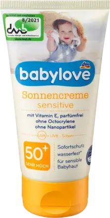 babylove dm Sonnencreme Sensitive SPF 50+