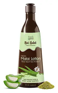 Nat Habit Aloe Saunf Sun Protect Malai Lotion