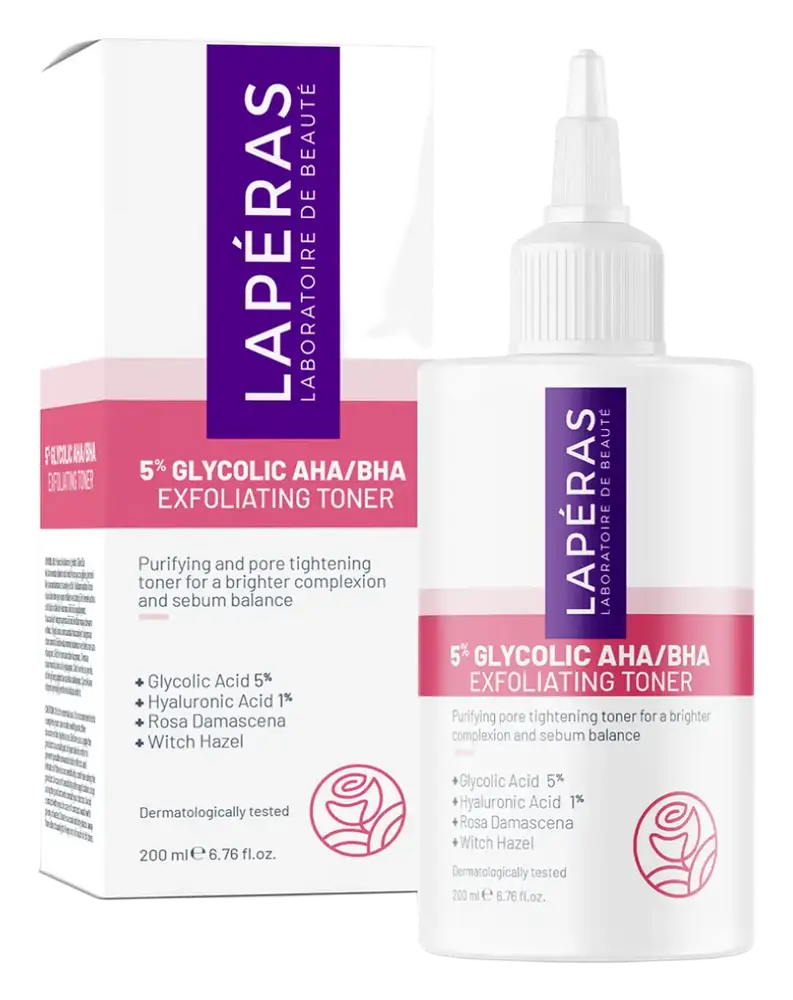 Laperas 5% Glycolic AHA/BHA Exfoliating Toner