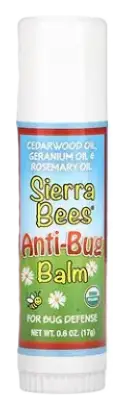 Sierra Bees Anti-Bug Balm Stick, Cedarwood, Geranium & Rosemary Oil