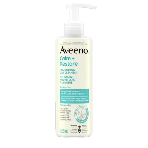 Aveeno Calm + Restore  Nourishing Oat Cleanser For Sensitive Skin Canada
