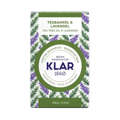 Klar Seifen Tea Tree Oil & Lavender Shampoo Bar