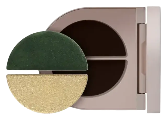 Rose Inc Satin & Shimmer Duet Powder & Cream Eyeshadow Satin Olive/Khaki Shimmer