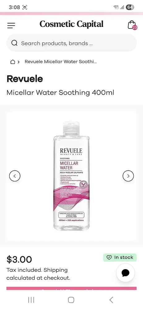 Revuele Micellar Water Soothing