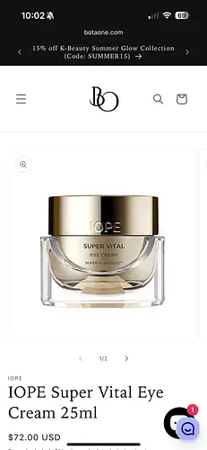 Iope Super Vital Eye Cream