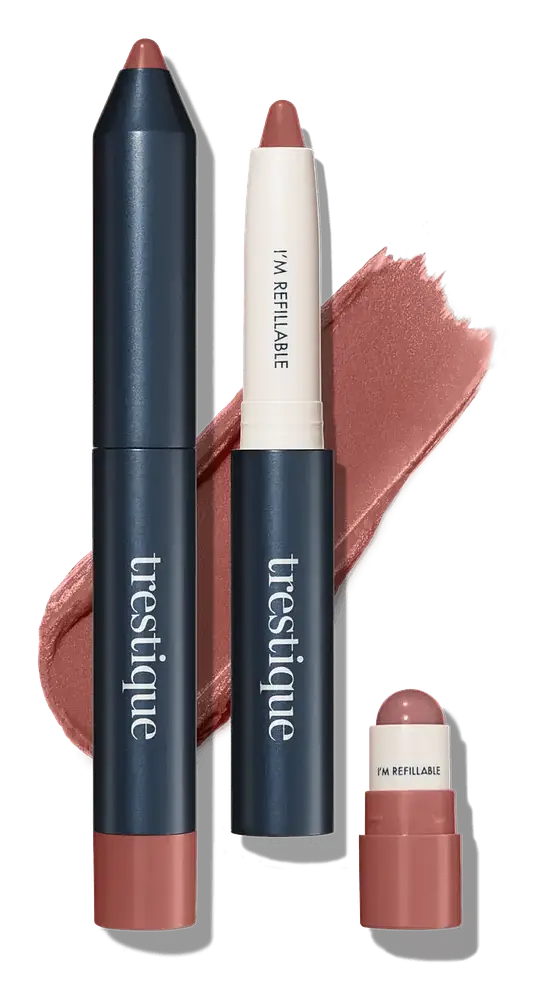 Trestique Matte Lip Crayon + Balm Pacific Peony