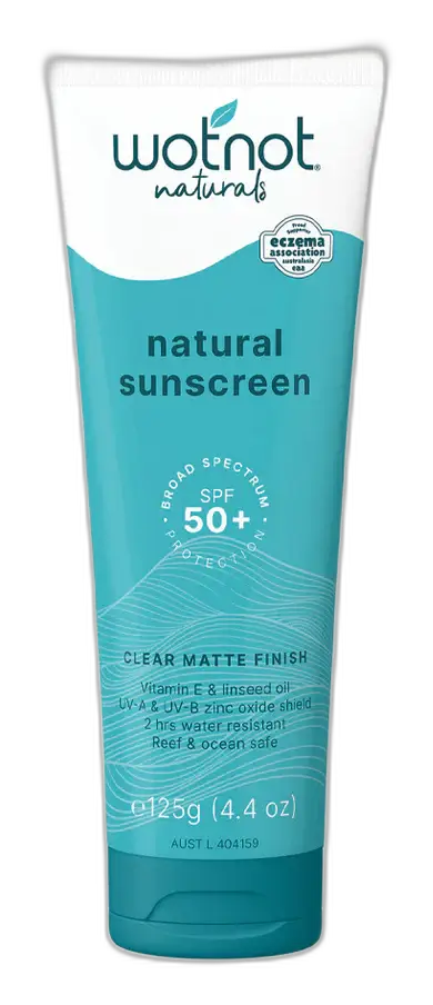 Wotnot Naturals Natural Sunscreen Clear Matte Finish SPF 50