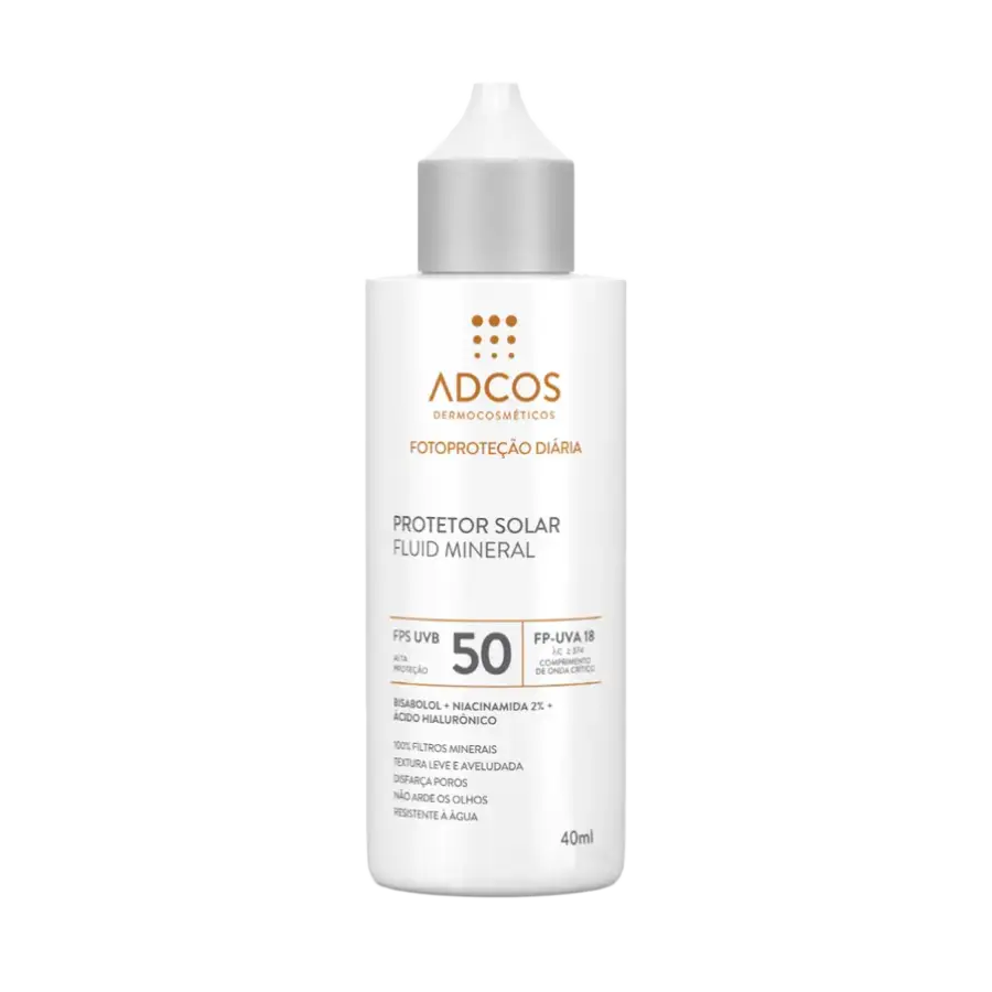 Adcos Protetor Solar Fluid Mineral FPS 50 Incolor
