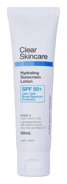 Clear Skincare Hydrating Sunscreen Lotion SPF 50+