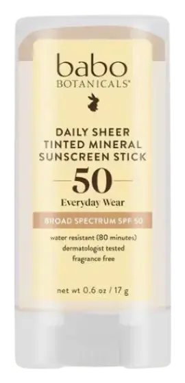 babo botanicals Daily Sheer Tinted Mineral Sunscreen Stick SPF50