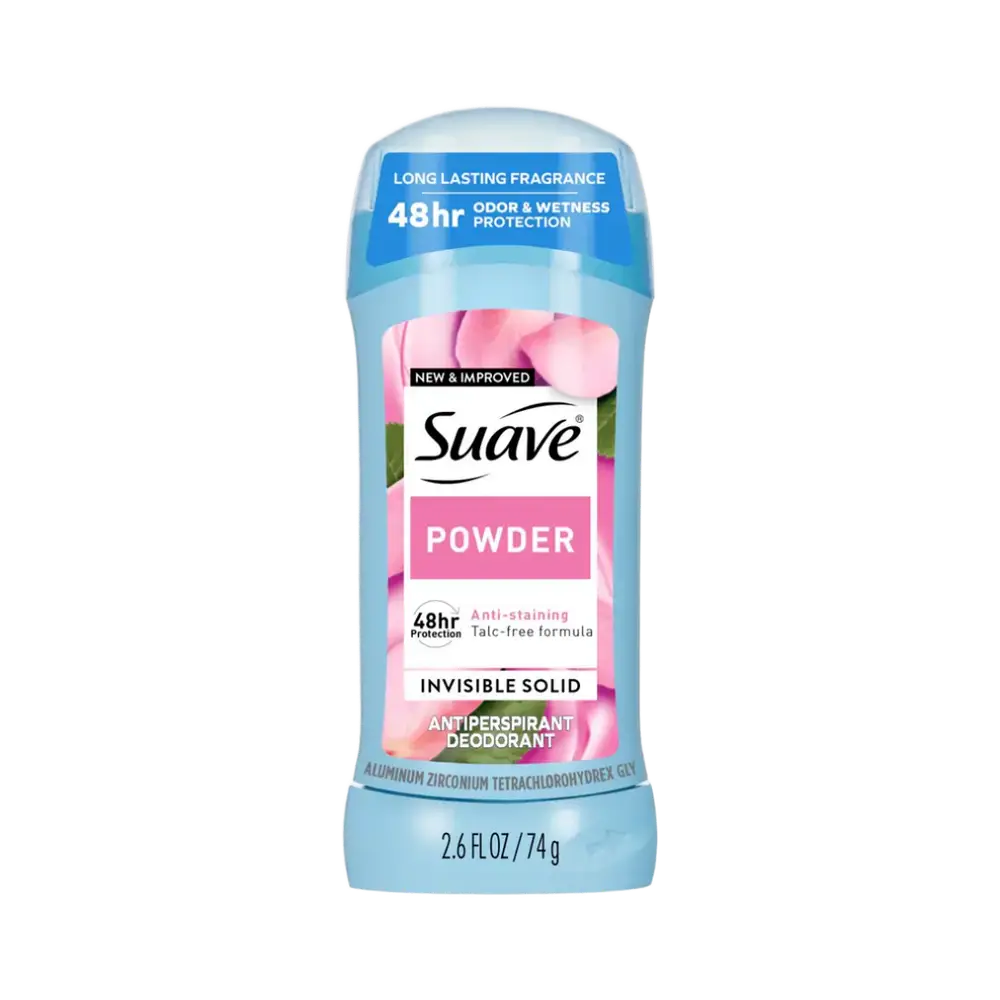 Suave Invisible Solid Antiperspirant Deodorant Stick Powder