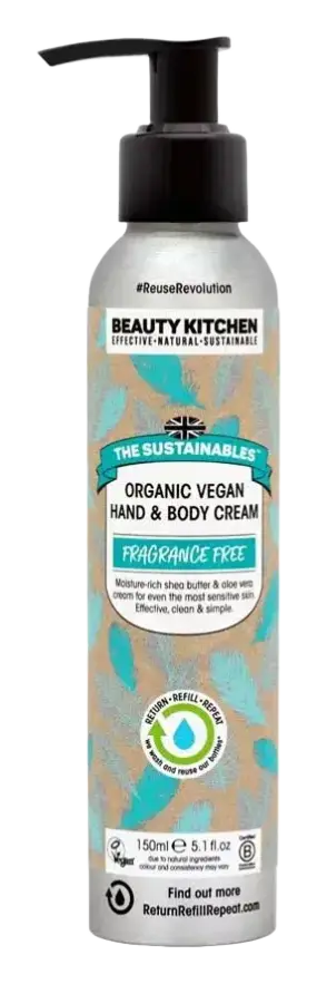 Beauty Kitchen The Sustainables Organic Vegan Hand & Body Cream Fragrance Free