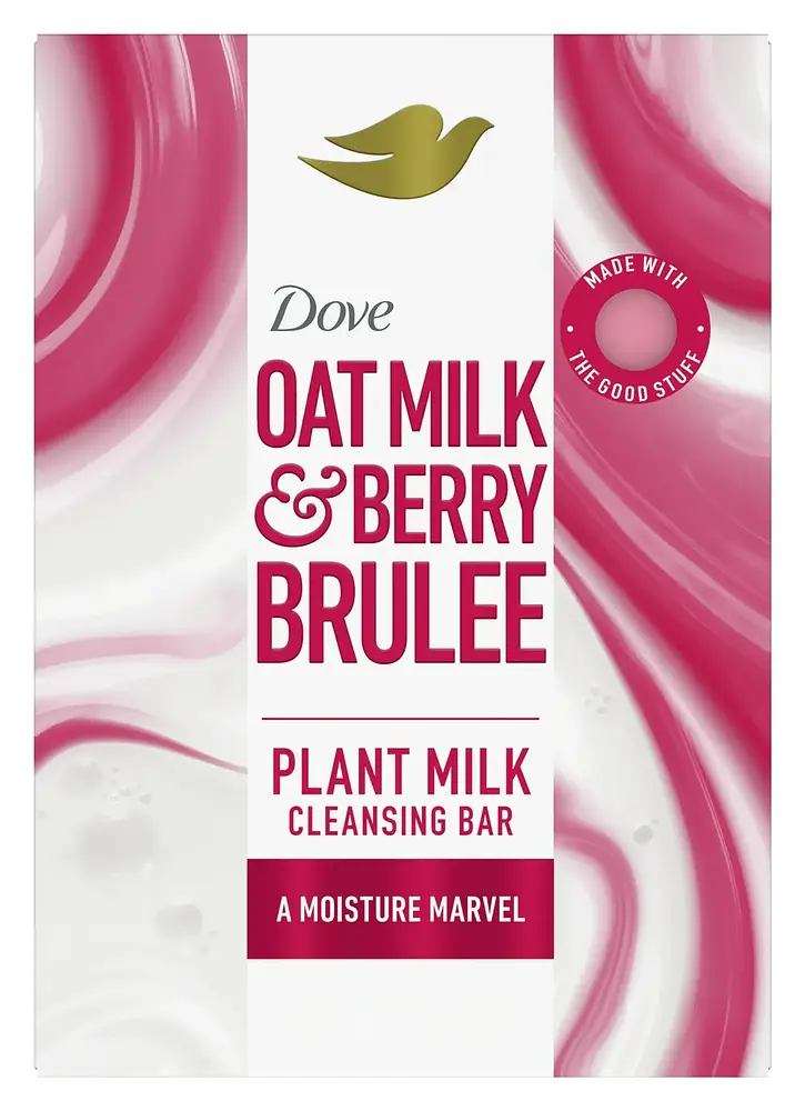 Dove Oat Milk & Berry Brulee Plant Milk Cleansing Bar