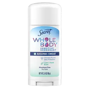 Secret Whole Body Sensitive Aluminum Free Dry Feel Deodorant Stick Light + Fresh