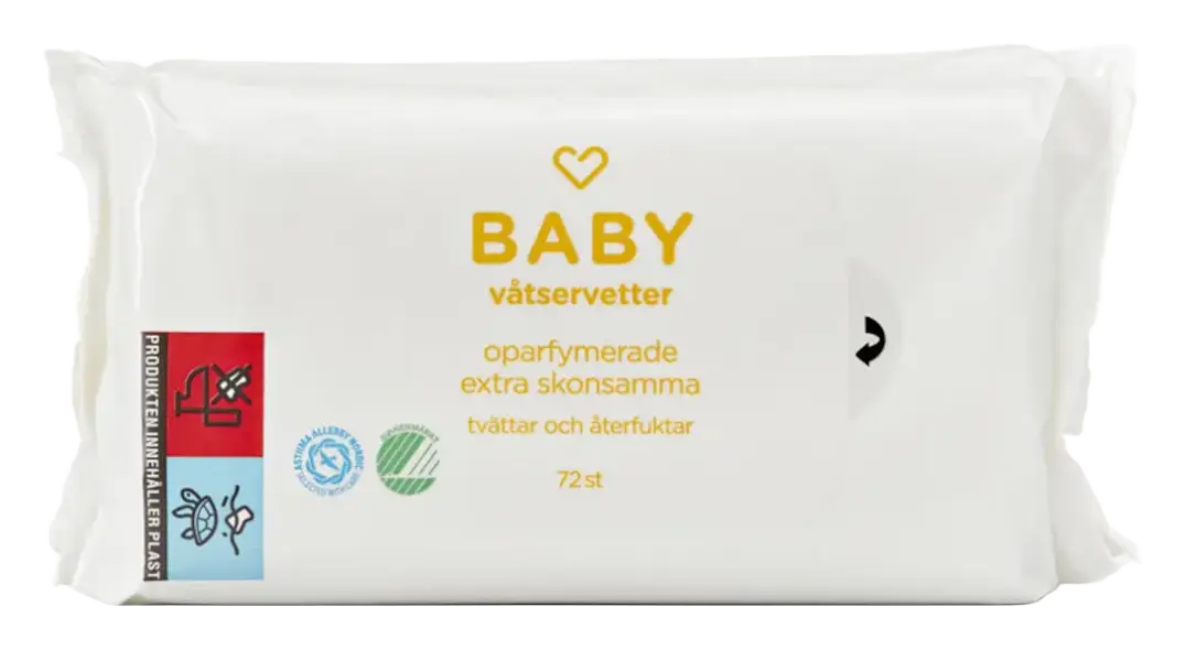 Hjärtats Våtservetter Baby