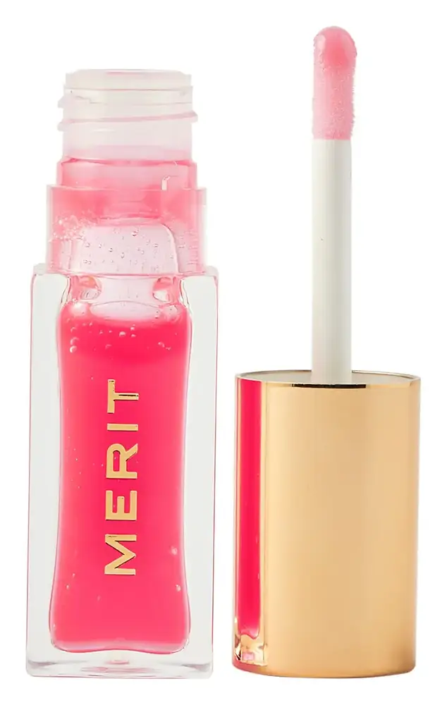 Merit Beauty Shade Slick Gelée Sheer Tinted Lip Oil Les Deux