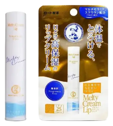 Rohto Mentholatum Melty Cream Lip Balm SPF 25+++ Fragrance Free