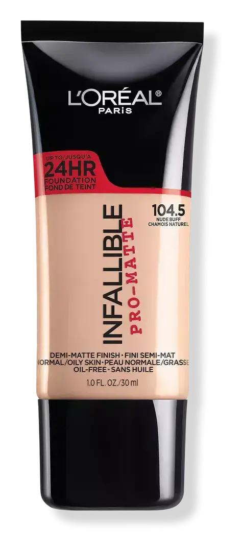 L'Oreal Infallible Pro-Matte Liquid Longwear Foundation 104.5 Nude Buff