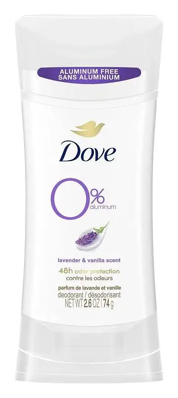 Dove 0% Aluminum Deodorant Stick Lavender & Vanilla