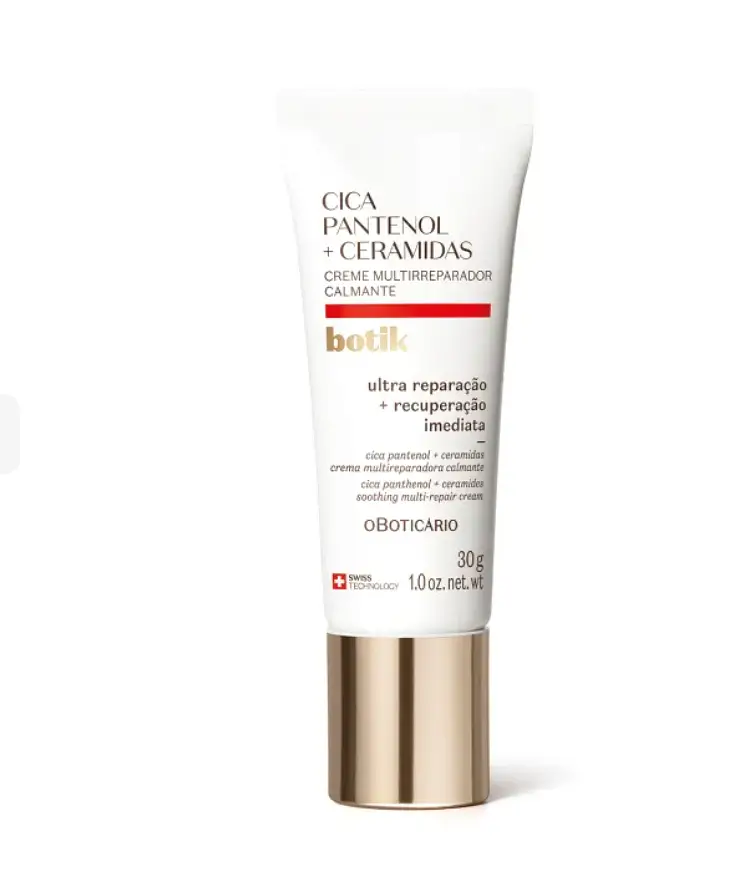 O Boticário Creme Facial Multirreparador Calmante Botik Cica Pantenol E Ceramidas