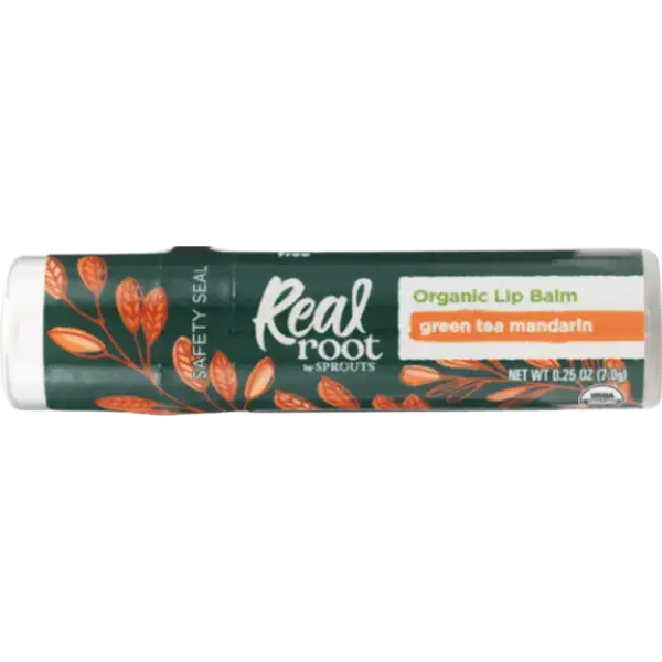 Sprouts Farmers Market Real Root Organic Green Tea Mandarin Lip Balm