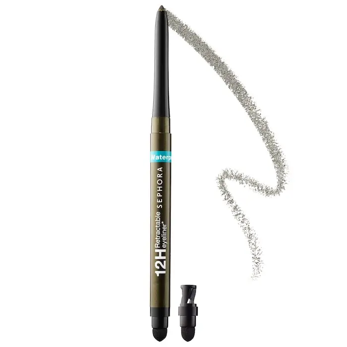 Sephora Collection Waterproof 12HR Retractable Eyeliner Pencil 14 Shimmer Khaki Green