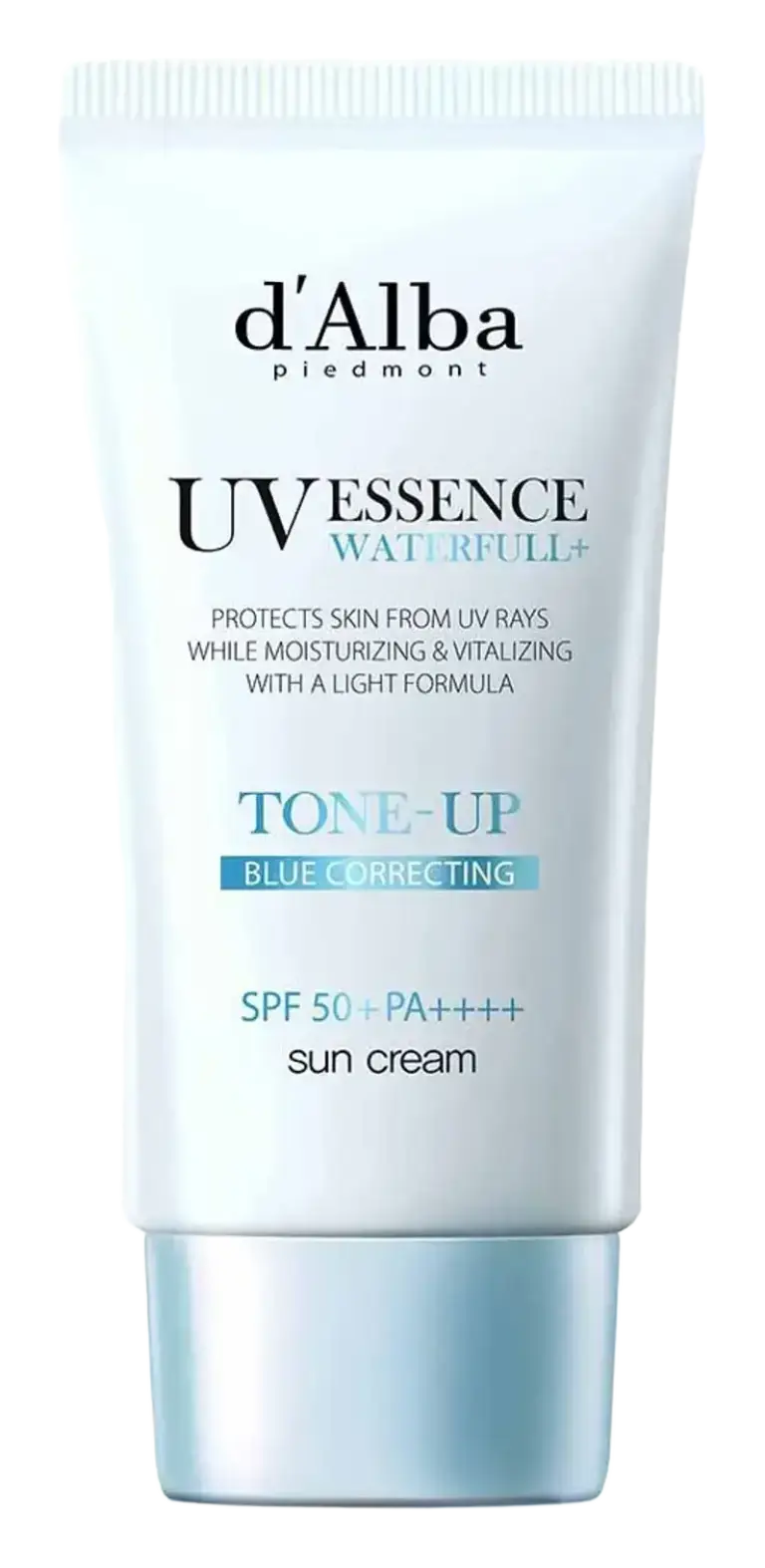 D'Alba UV Essence Waterfull+ Tone-Up Blue Correcting Sun Cream SPF 50+ PA++++